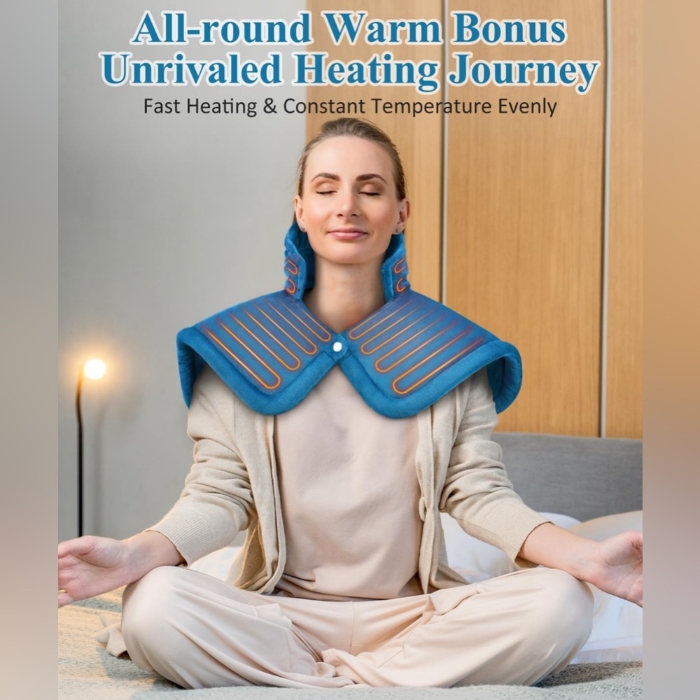 🌼💚 Heating Pad for Neck and Shoulder. Weighted Neck Heating Pad for Neck
